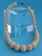 K10-4: (echt)-Koraalbollen-aflopend-geel- 41½cm., Sieraden, Tassen en Uiterlijk, Kettingen, Verzenden, Nieuw, Geel, Steen of Mineraal