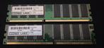 2x WHITE LAKE DDR400 PC3200 RAM-modules, Computers en Software, RAM geheugen, Gebruikt, Ophalen of Verzenden, DDR, Desktop