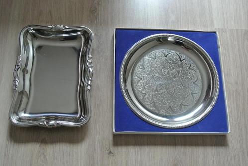 2 x Alessi schaal rond en rechthoek, Huis en Inrichting, Woonaccessoires | Schalen en Manden, Zo goed als nieuw, Schaal, Rond