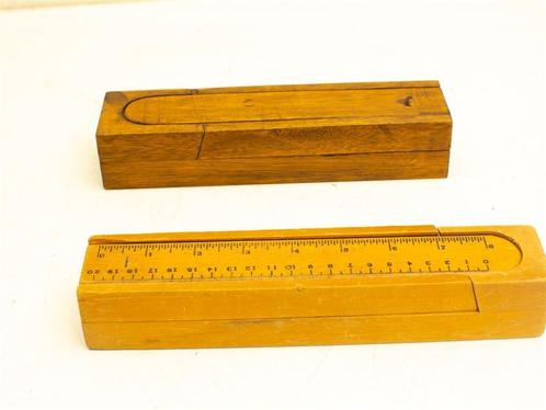 2 houten griffeldoosjes 32365, Huis en Inrichting, Woonaccessoires | Kisten, Gebruikt, Minder dan 50 cm, Minder dan 50 cm, Ophalen of Verzenden