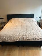 Zwarte Boxspring - Tweepersoons - Goede Staat, Huis en Inrichting, Slaapkamer | Boxsprings, Ophalen, Zwart, Tweepersoons, Zo goed als nieuw