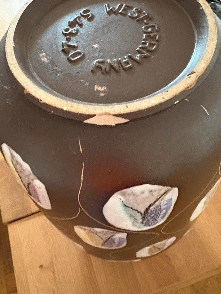 Vintage West-Germany Vaas met Bloemenmotief, Antiek en Kunst, Antiek | Vazen, Ophalen