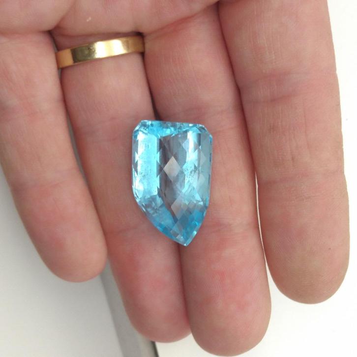 Grote Blauwe Topaas 57.29 karaat - Edelstenen, Sieraden, Tassen en Uiterlijk, Edelstenen, Nieuw, Ophalen of Verzenden