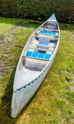 Linder Canadees kano, aluminium, Watersport en Boten, Kano's, Ophalen, Gebruikt, Canadese kano of Open kano, Met peddels
