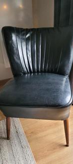 Vintage Zwarte Cocktail Stoel, Ophalen, Gebruikt, Zwart, Vintage