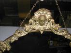 Antiek spiegel rococo goud rond ketting barok krul ornament, Antiek en Kunst, Antiek | Spiegels, Minder dan 100 cm, Rond, Ophalen