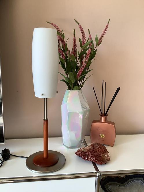 Vintage Penta Srl design tafellamp met glazen kap, Huis en Inrichting, Lampen | Tafellampen, Zo goed als nieuw, Minder dan 50 cm