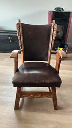Vintage stoel met houten frame, Antiek en Kunst, Ophalen of Verzenden