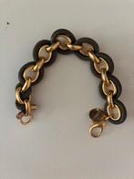 Zgan bruin leer armband merk Kathy, Ophalen of Verzenden, Zo goed als nieuw, Bruin, Leer