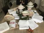 Divers los oud servies /Frans tafellinnen, Ophalen of Verzenden