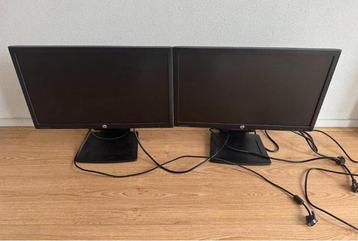 2 HP beeldschermen 23 inch zwart (LA2306x) – Full HD beschikbaar voor biedingen