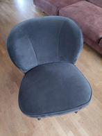 Fauteuil olijfgroen fluweel (merk Woood), Ophalen, Minder dan 75 cm, Zo goed als nieuw, Stof