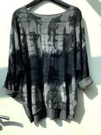 Gaaf soepel print shirt zwart/grijs Uit de collectie sasoon, Maat 38/40 (M), Gaaf soepel print shirt zwart/grijs Uit de collectie sasoon