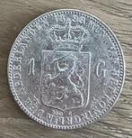 1 gulden 1898 Wilhelmina, Postzegels en Munten, Munten | Nederland, Ophalen, 1 gulden, Zilver, Koningin Wilhelmina