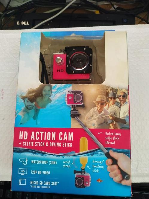 HD action cam selfie stick en diving stick, Audio, Tv en Foto, Actiecamera's, Zo goed als nieuw, Overige merken, Ophalen of Verzenden