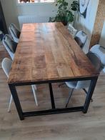 Eettafel 220cm lang, Huis en Inrichting, Tafels | Eettafels, Ophalen, Eikenhout, 200 cm of meer, 50 tot 100 cm