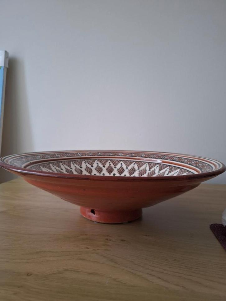 Prachtig Mexikaanse handgemaakte schaal en bijbehorende vaas, Antiek en Kunst, Kunst | Beelden en Houtsnijwerken, Ophalen