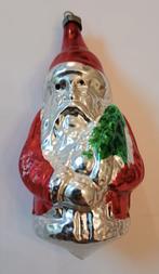 oude kerstbal: kerstman met boompje 9 cm, vintage, Ophalen of Verzenden