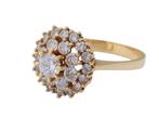 Prachtige 18 karaat Gouden Entourage Ring Damesring., Verzenden, Nieuw, 17 tot 18, Dame