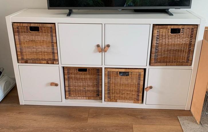 Kallax kast (146,5 x 76,5), Huis en Inrichting, Kasten | Dressoirs, Zo goed als nieuw, 100 tot 150 cm, 25 tot 50 cm, Ophalen