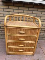 Vintage rotan kastje, Huis en Inrichting, Kasten | Ladekasten, Ophalen, 50 tot 100 cm, Zo goed als nieuw, 3 of 4 laden