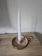 Kaarsenhouder metaal taupe/goud, Huis en Inrichting, Woonaccessoires | Kandelaars en Kaarsen, Overige kleuren, Nieuw, Ophalen of Verzenden