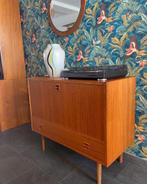 Vintage Deense teak platenkast met lade, 50 tot 100 cm, Minder dan 100 cm, 25 tot 50 cm, Teakhout