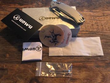 Kunwu Django zakmes titanium m390. Nieuw beschikbaar voor biedingen