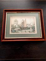 Lijst met Anton Pieck ‘Zierikzee’ afbeeling in 3D techniek, Antiek en Kunst, Kunst | Schilderijen | Klassiek, Ophalen of Verzenden