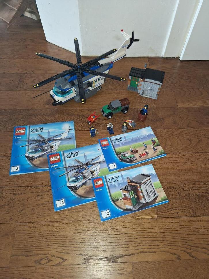 Lego City 60046 Helikopter Patrouille, Kinderen en Baby's, Speelgoed | Duplo en Lego, Gebruikt, Lego, Complete set, Ophalen of Verzenden