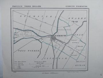 44 / Purmerend Kwadijk Nek Wijde Wormer Litho  1866 J Kuyper beschikbaar voor biedingen