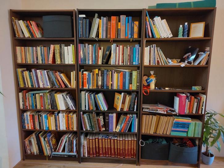 Billy Boekenkasten - 3 stuks, Huis en Inrichting, Kasten | Boekenkasten, Gebruikt, 50 tot 100 cm, 200 cm of meer, 25 tot 50 cm