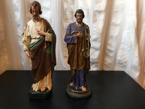 Antiek, beeld, geloof, stolp, Maria, Johannes, Antiek en Kunst, Antiek | Religie, Ophalen of Verzenden