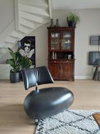fauteuil pallone zwart, Huis en Inrichting, Fauteuils, 75 tot 100 cm, Gebruikt, Leer, 75 tot 100 cm