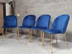 !!OPRUIMING!! Set van 4 eetkamerstoelen, Niet ingevuld, Blauw, Niet ingevuld, Nieuw
