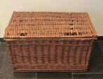 Antieke bakkersmand van riet, deksel beschadigd., Ophalen, Gebruikt, 50 tot 75 cm, Minder dan 50 cm