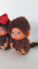 Vintage Mini Monchhichi poppetjes, setje van 2. 8B11, Verzamelen, Poppetjes en Figuurtjes, Gebruikt, Ophalen of Verzenden