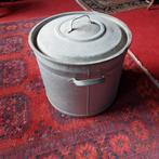 Oude zinken wasketel met deksel, Antiek en Kunst, Ophalen of Verzenden