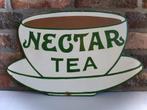 Handgeschilderd houten Nectar Tea bord / Engels thee reclame, Ophalen of Verzenden, Zo goed als nieuw, Reclamebord