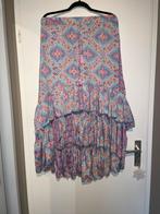 Purple queen roze boho ibiza ruffle rok mt S / M, Kleding | Dames, Ophalen of Verzenden, Zo goed als nieuw, Roze, Maat 36 (S)