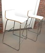 Barkrukken wit (2 stuks), Ophalen, Gebruikt, 60 tot 90 cm, Metaal