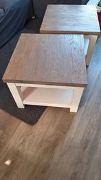 2 Houten salontafels, Huis en Inrichting, Tafels | Salontafels, Ophalen, 50 tot 100 cm, Vierkant, 50 tot 100 cm