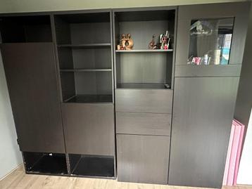 Besta kast donkerbruin / zwart ikea