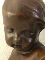 Gesigneerd kinderkopje van gips, Antiek en Kunst, Curiosa en Brocante, Ophalen of Verzenden