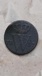 1/2 cent Willem 1 1831, Koning Willem I, Overige waardes, Ophalen of Verzenden, Losse munt