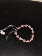 Handgemaakte Roze Bloemenarmband - Nieuw, Ophalen of Verzenden, Nieuw, Roze