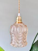 Vintage champagnekleur lampenkap hanglamp lamp, Huis en Inrichting, Lampen | Hanglampen, Ophalen of Verzenden, Gebruikt