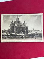 Oude prentbriefkaart: Waag met Nieuwmarkt, Amsterdam, Verzamelen, Ophalen of Verzenden, 1920 tot 1940, Ongelopen, Noord-Holland