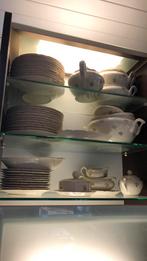 Antiek 12-delig Crème/Goud Servies - Zeer Goede Staat, Huis en Inrichting, Keuken | Servies, Ophalen of Verzenden, Zo goed als nieuw
