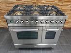 Luxe Boretti Fornuis 90cm RVS + RVS 2 ovens 6 pits, 60 cm of meer, Ophalen of Verzenden, Zo goed als nieuw, Energieklasse A of zuiniger